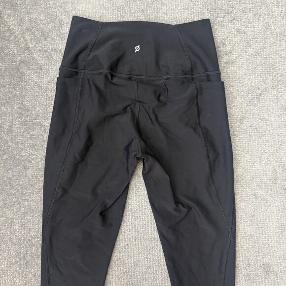 Peloton Leggings Womens Small Black White Cycling Yoga Pants Athletic Mesh - Picture 10 of 11